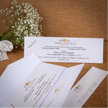 Invitatie de nunta Wendy cu Cartonas Confirmare - TIPARIRE GRATUITA