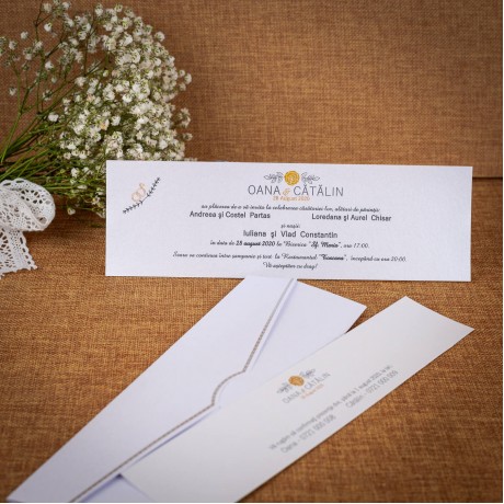 Invitatie de nunta Wendy cu Cartonas Confirmare - TIPARIRE GRATUITA