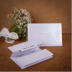 Invitatie de nunta Yselda Floral Emboss - TIPARIRE GRATUITA