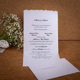 Invitatie de nunta Yselda Floral Emboss - TIPARIRE GRATUITA