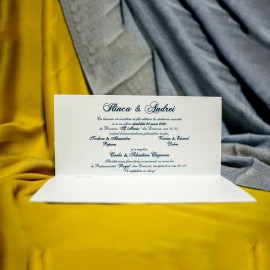 Invitatie de nunta Clarabella Floral Turquoise Tip Plic