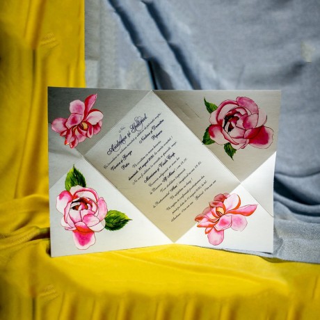 Invitatie de nunta Elissa Floral Tip Plic