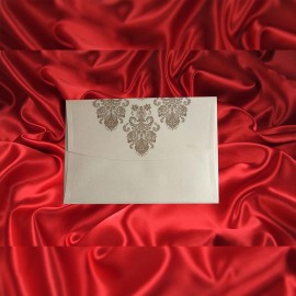 Invitatie de nunta Anthea Damask Chenar Auriu - TIPARIRE GRATUITA