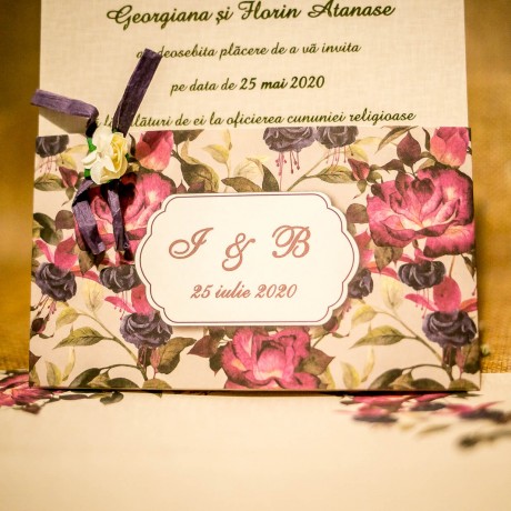 Invitatie de nunta Feodora Floral Deosebitã - Florale